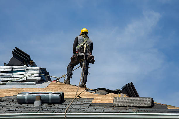 Professional Roof Installation technician working in Ramer, TN